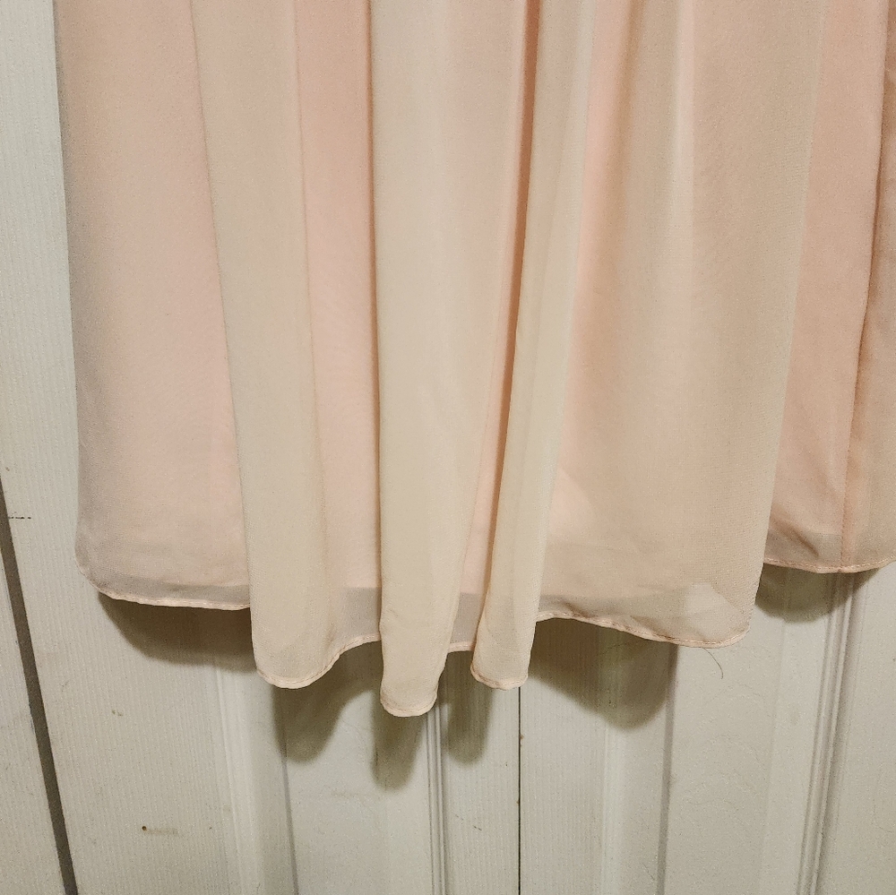 Davids Bridal Elegant Pink Sleeveless Dress - Picture 8 of 9